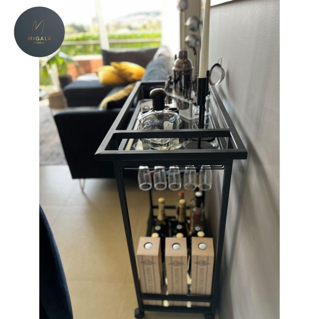 BAR INDUSTRY ALTO C/PORTACOPAS Y PORTA BOTELLAS